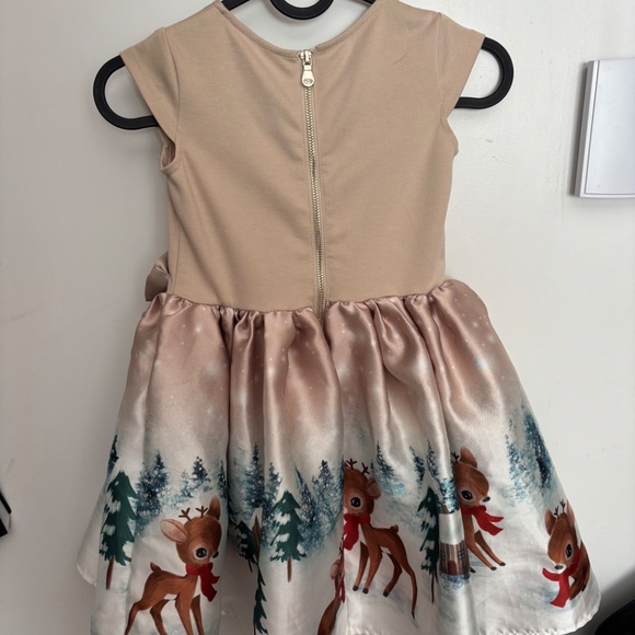 LAST CHANCE Beautiful Xmas satin dress 6yo - Picture 2 of 3